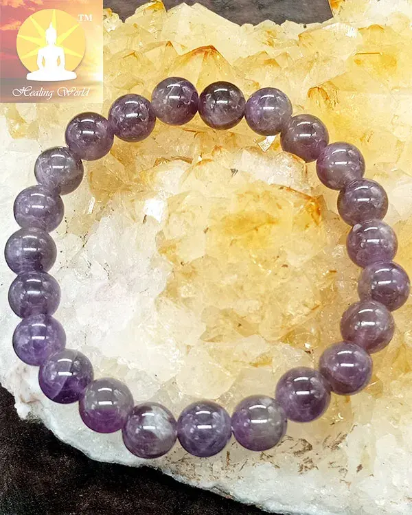 The Cosmic Connect Natural Amethyst 8mm Bead AAA Quality Healing Bracelet  for Third Eye Chakra  JioMart